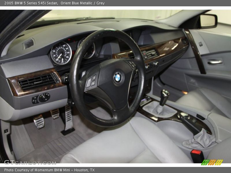 Orient Blue Metallic / Grey 2005 BMW 5 Series 545i Sedan