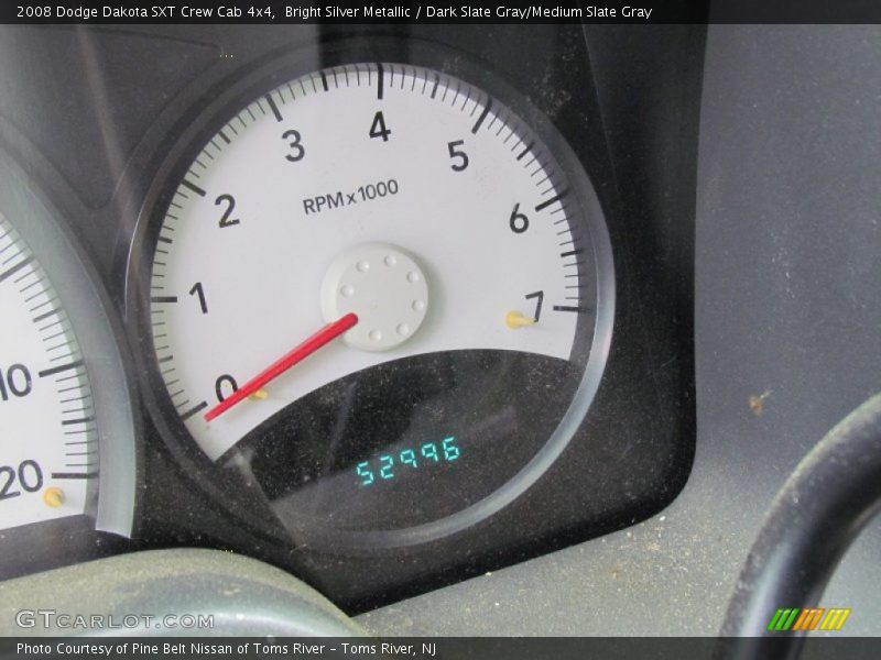 Bright Silver Metallic / Dark Slate Gray/Medium Slate Gray 2008 Dodge Dakota SXT Crew Cab 4x4