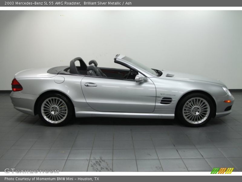 Brilliant Silver Metallic / Ash 2003 Mercedes-Benz SL 55 AMG Roadster