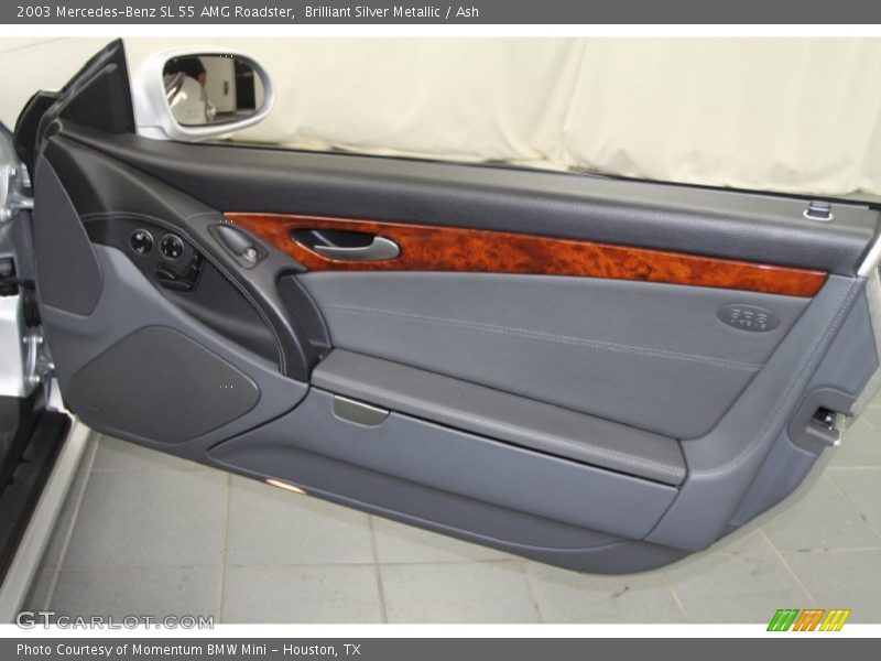 Brilliant Silver Metallic / Ash 2003 Mercedes-Benz SL 55 AMG Roadster