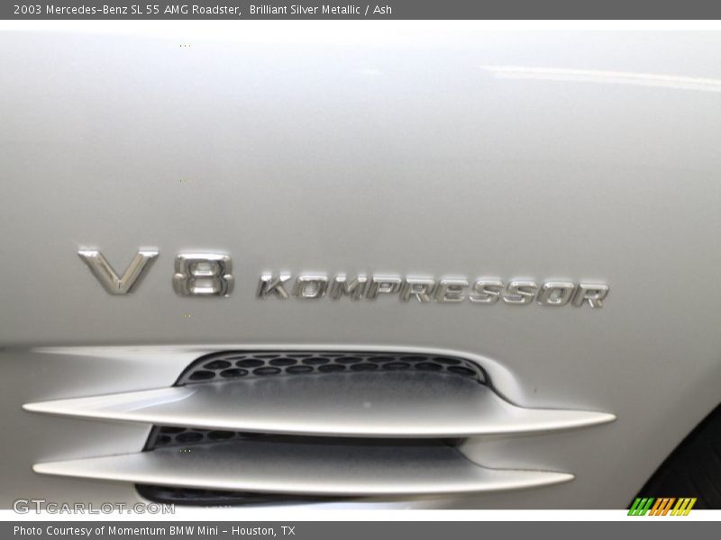 Brilliant Silver Metallic / Ash 2003 Mercedes-Benz SL 55 AMG Roadster