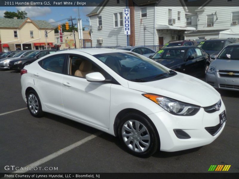 Pearl White / Beige 2011 Hyundai Elantra GLS