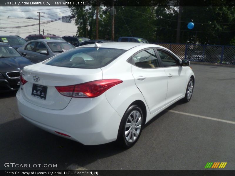 Pearl White / Beige 2011 Hyundai Elantra GLS