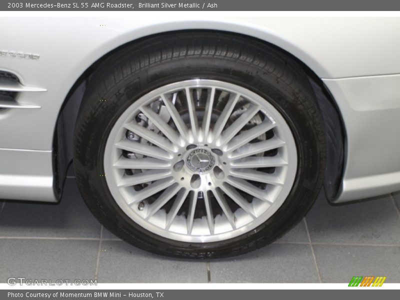 Brilliant Silver Metallic / Ash 2003 Mercedes-Benz SL 55 AMG Roadster
