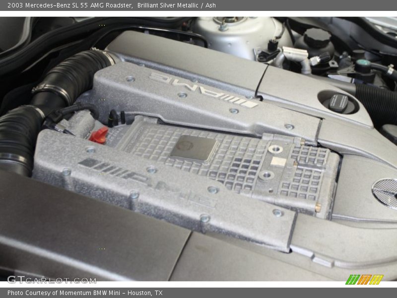Brilliant Silver Metallic / Ash 2003 Mercedes-Benz SL 55 AMG Roadster