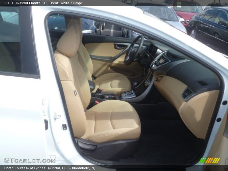 Pearl White / Beige 2011 Hyundai Elantra GLS