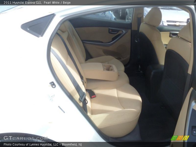 Pearl White / Beige 2011 Hyundai Elantra GLS