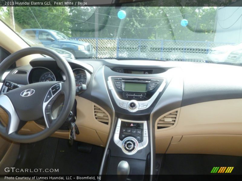 Pearl White / Beige 2011 Hyundai Elantra GLS