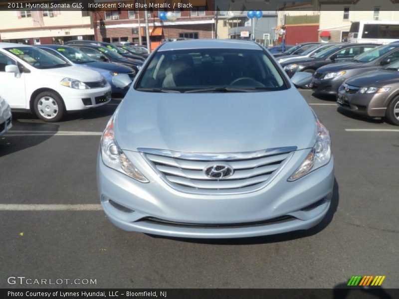 Iridescent Silver Blue Metallic / Black 2011 Hyundai Sonata GLS