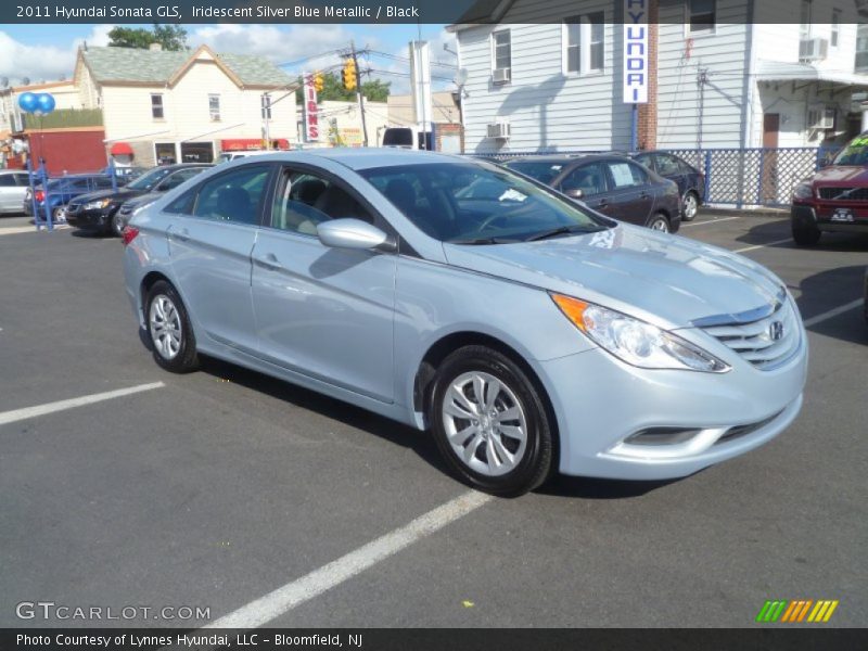 Iridescent Silver Blue Metallic / Black 2011 Hyundai Sonata GLS