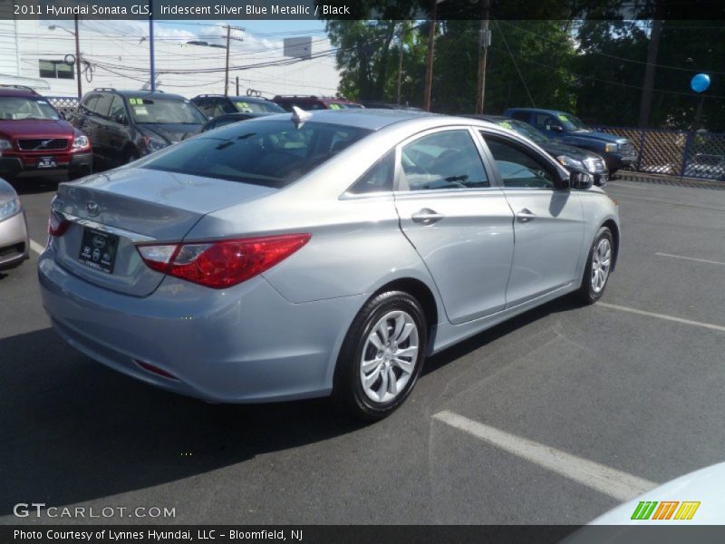 Iridescent Silver Blue Metallic / Black 2011 Hyundai Sonata GLS