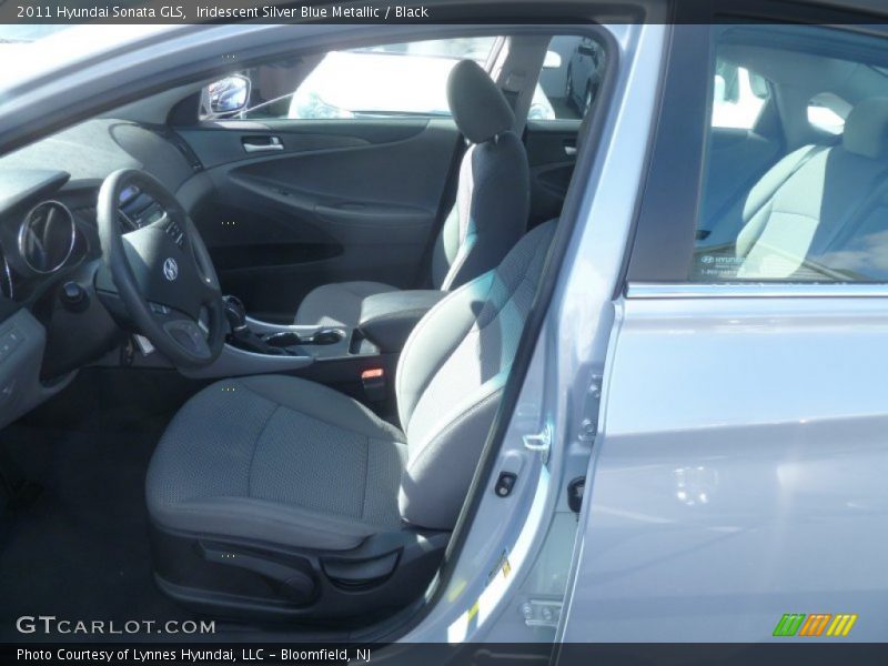 Iridescent Silver Blue Metallic / Black 2011 Hyundai Sonata GLS