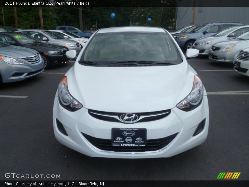 Pearl White / Beige 2011 Hyundai Elantra GLS