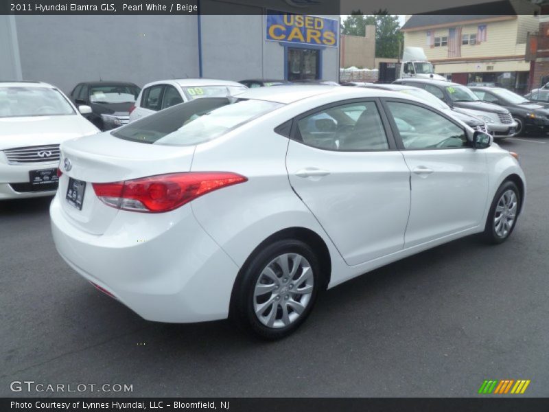 Pearl White / Beige 2011 Hyundai Elantra GLS