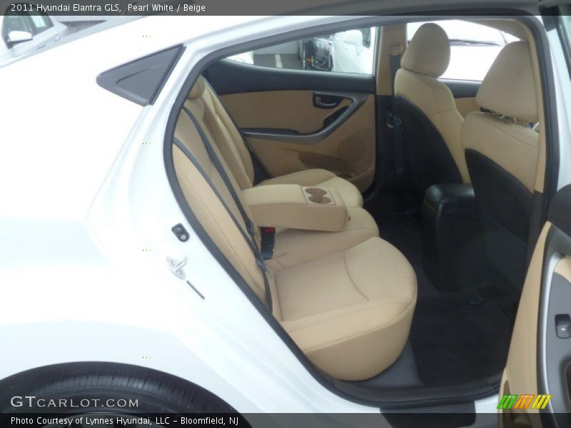 Pearl White / Beige 2011 Hyundai Elantra GLS