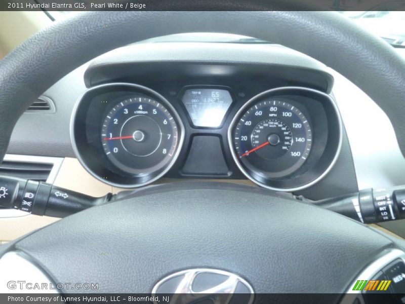 Pearl White / Beige 2011 Hyundai Elantra GLS