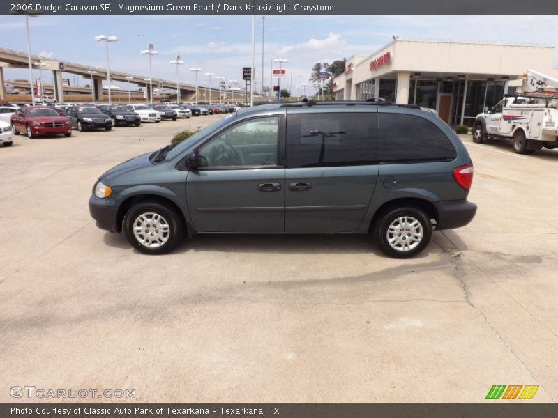 Magnesium Green Pearl / Dark Khaki/Light Graystone 2006 Dodge Caravan SE