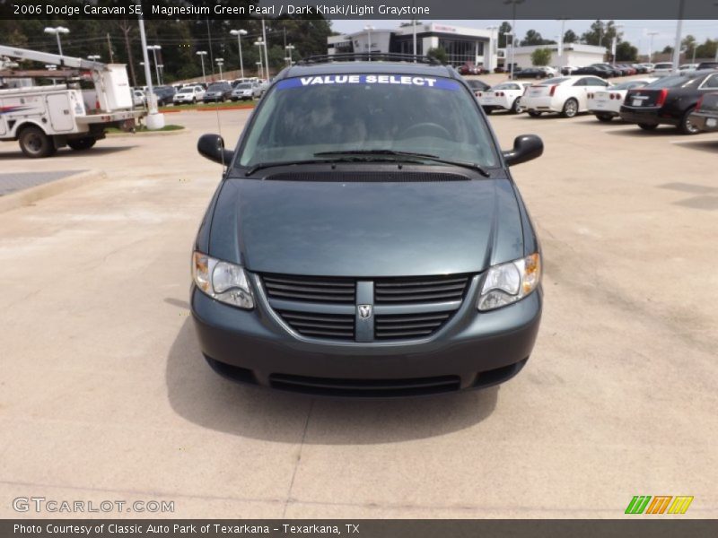 Magnesium Green Pearl / Dark Khaki/Light Graystone 2006 Dodge Caravan SE