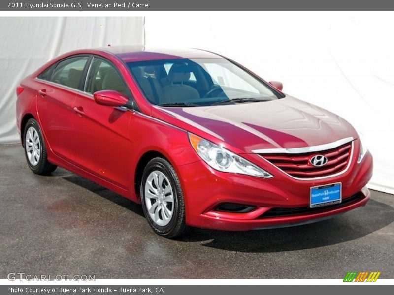 Venetian Red / Camel 2011 Hyundai Sonata GLS