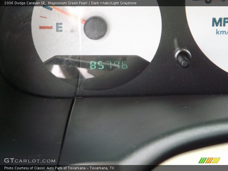Magnesium Green Pearl / Dark Khaki/Light Graystone 2006 Dodge Caravan SE