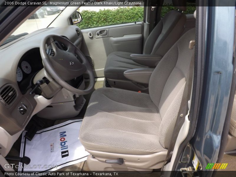 Magnesium Green Pearl / Dark Khaki/Light Graystone 2006 Dodge Caravan SE
