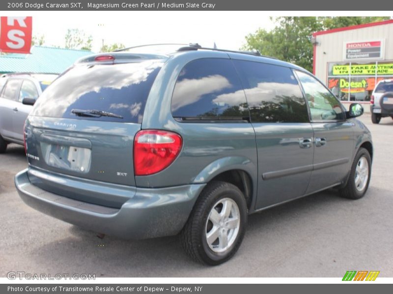 Magnesium Green Pearl / Medium Slate Gray 2006 Dodge Caravan SXT