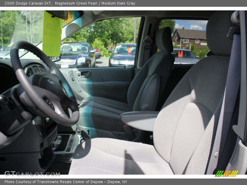 Magnesium Green Pearl / Medium Slate Gray 2006 Dodge Caravan SXT