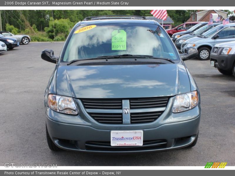 Magnesium Green Pearl / Medium Slate Gray 2006 Dodge Caravan SXT