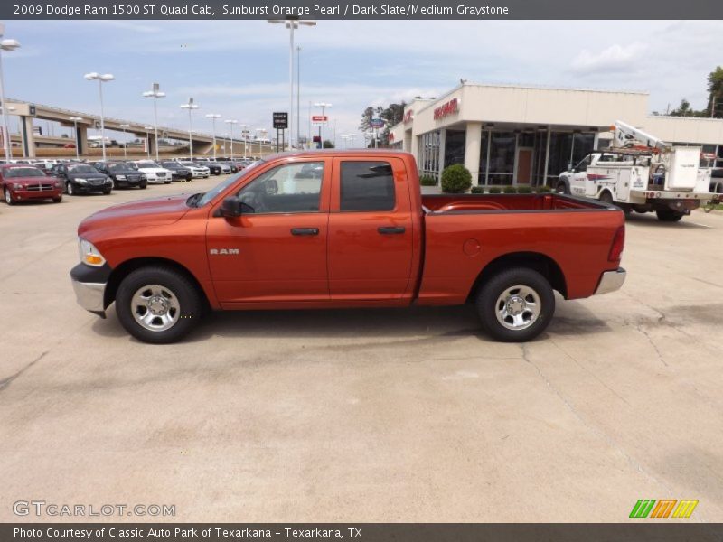 Sunburst Orange Pearl / Dark Slate/Medium Graystone 2009 Dodge Ram 1500 ST Quad Cab