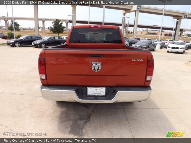 Sunburst Orange Pearl / Dark Slate/Medium Graystone 2009 Dodge Ram 1500 ST Quad Cab