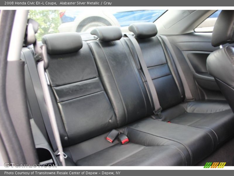Alabaster Silver Metallic / Gray 2008 Honda Civic EX-L Coupe