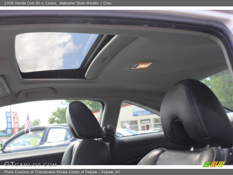 Alabaster Silver Metallic / Gray 2008 Honda Civic EX-L Coupe