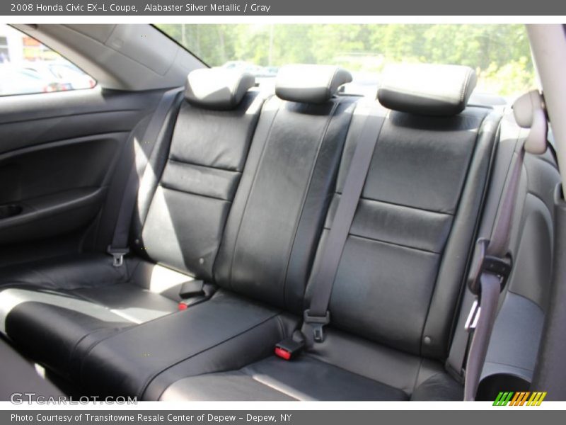 Alabaster Silver Metallic / Gray 2008 Honda Civic EX-L Coupe