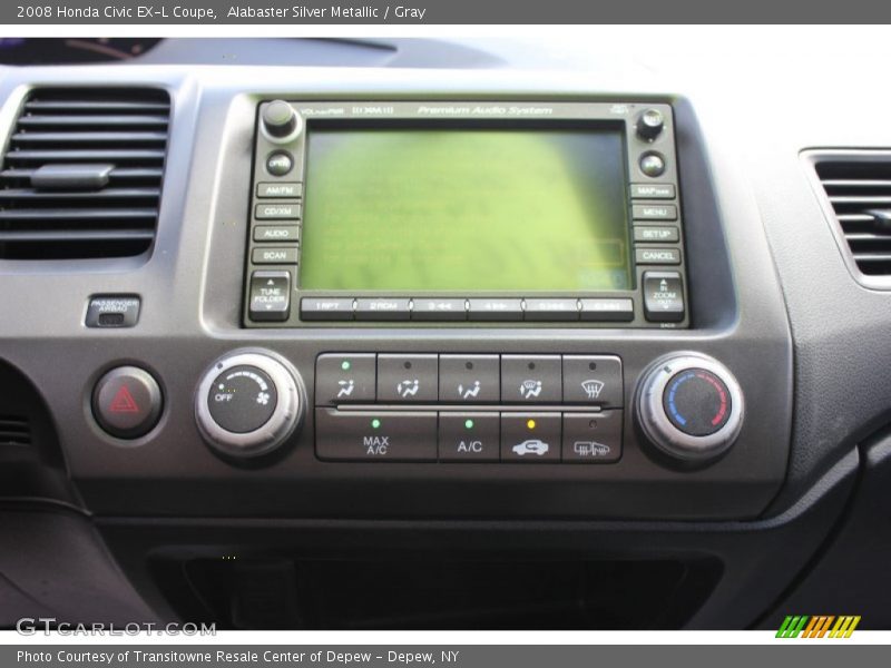 Alabaster Silver Metallic / Gray 2008 Honda Civic EX-L Coupe
