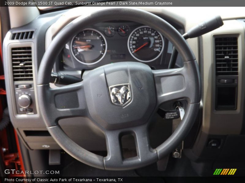 Sunburst Orange Pearl / Dark Slate/Medium Graystone 2009 Dodge Ram 1500 ST Quad Cab