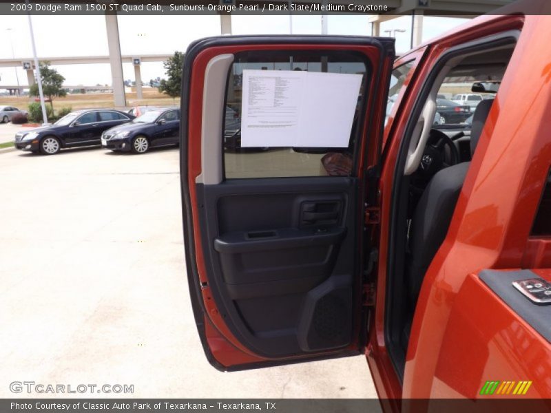 Sunburst Orange Pearl / Dark Slate/Medium Graystone 2009 Dodge Ram 1500 ST Quad Cab
