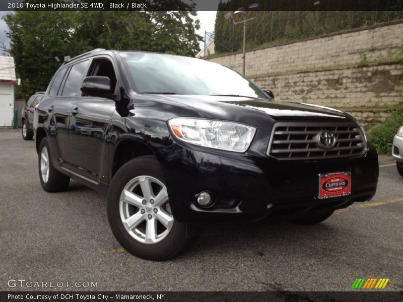 Black / Black 2010 Toyota Highlander SE 4WD