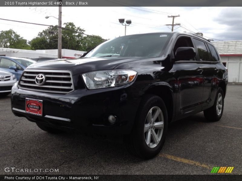 Black / Black 2010 Toyota Highlander SE 4WD