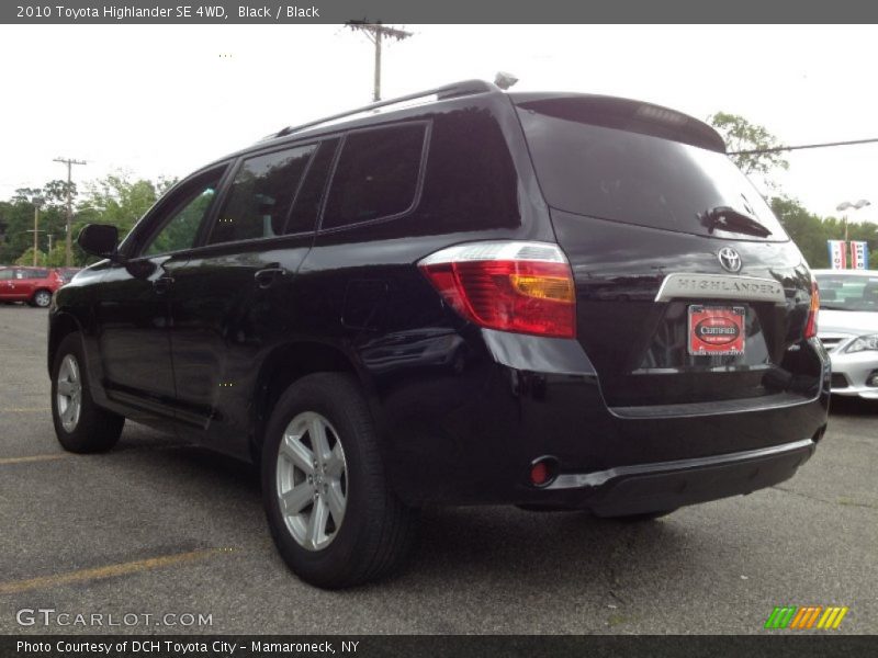 Black / Black 2010 Toyota Highlander SE 4WD