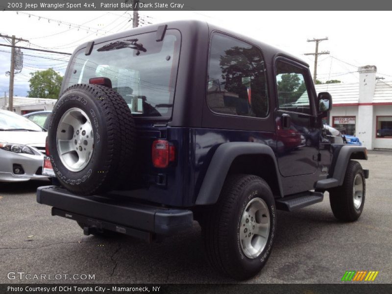 Patriot Blue / Dark Slate Gray 2003 Jeep Wrangler Sport 4x4