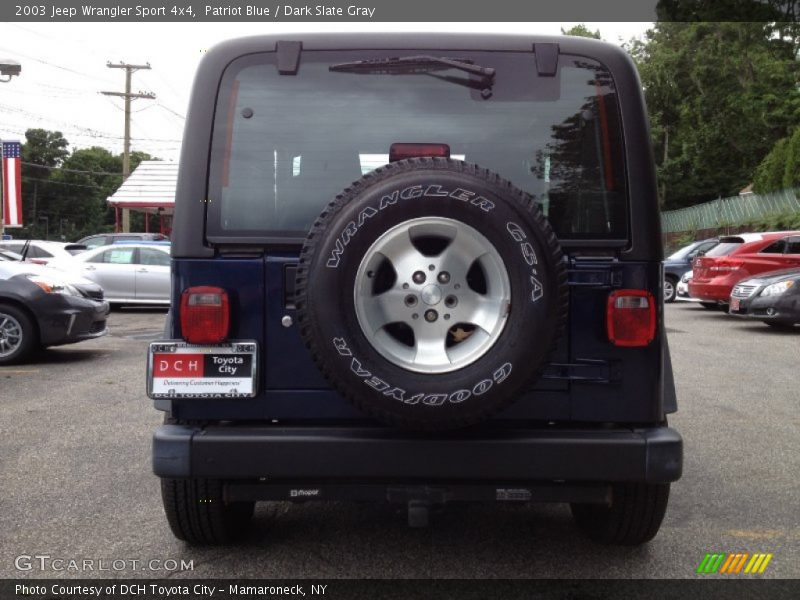 Patriot Blue / Dark Slate Gray 2003 Jeep Wrangler Sport 4x4