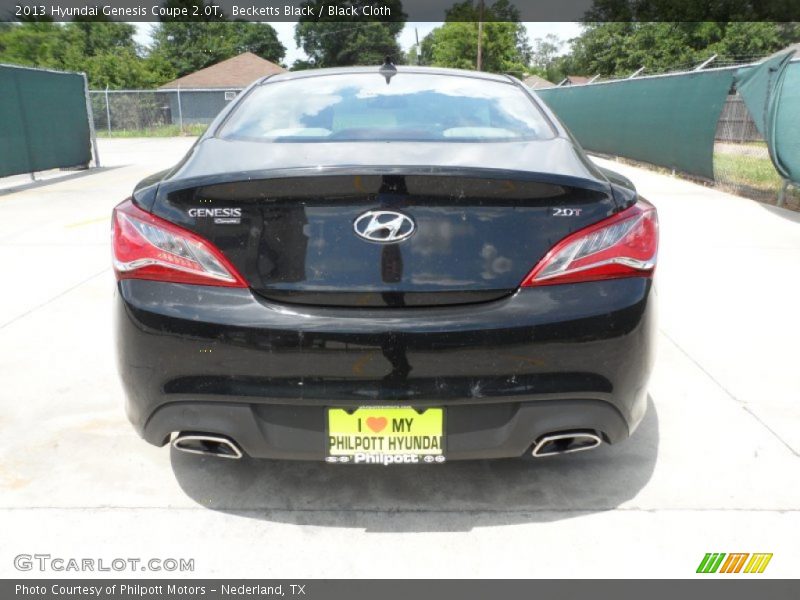 Becketts Black / Black Cloth 2013 Hyundai Genesis Coupe 2.0T