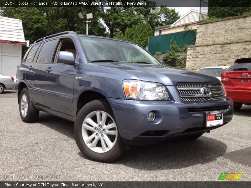 Bluestone Metallic / Ivory Beige 2007 Toyota Highlander Hybrid Limited 4WD