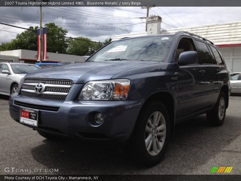 Bluestone Metallic / Ivory Beige 2007 Toyota Highlander Hybrid Limited 4WD