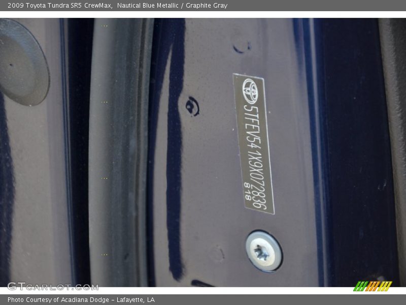 Nautical Blue Metallic / Graphite Gray 2009 Toyota Tundra SR5 CrewMax