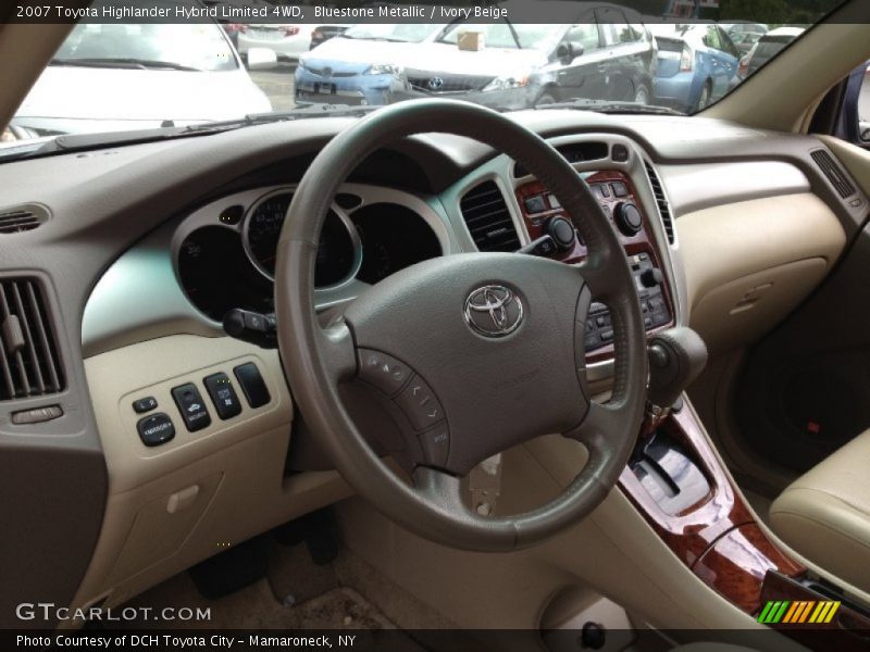 Bluestone Metallic / Ivory Beige 2007 Toyota Highlander Hybrid Limited 4WD