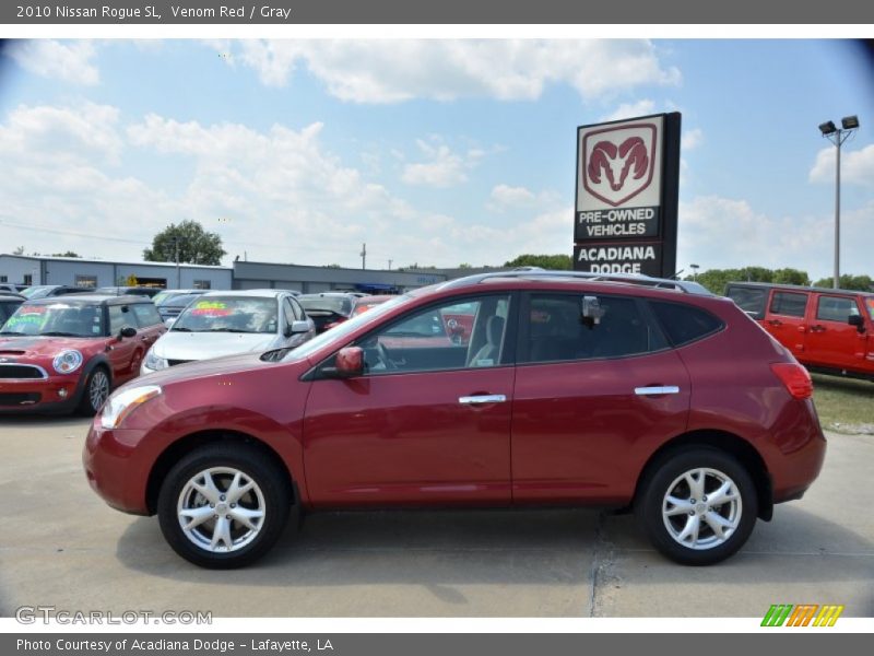 Venom Red / Gray 2010 Nissan Rogue SL