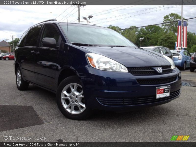 Blue Mirage Metallic / Stone 2005 Toyota Sienna LE AWD