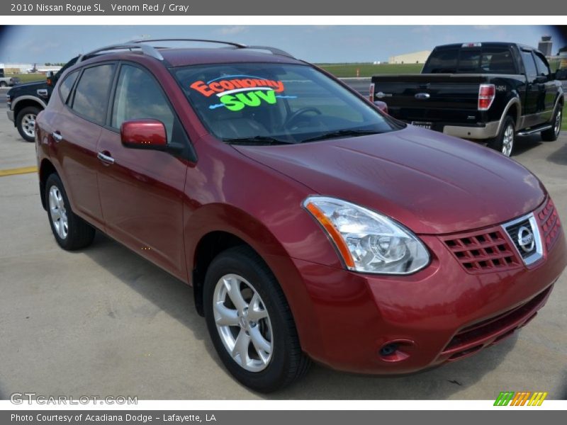 Venom Red / Gray 2010 Nissan Rogue SL