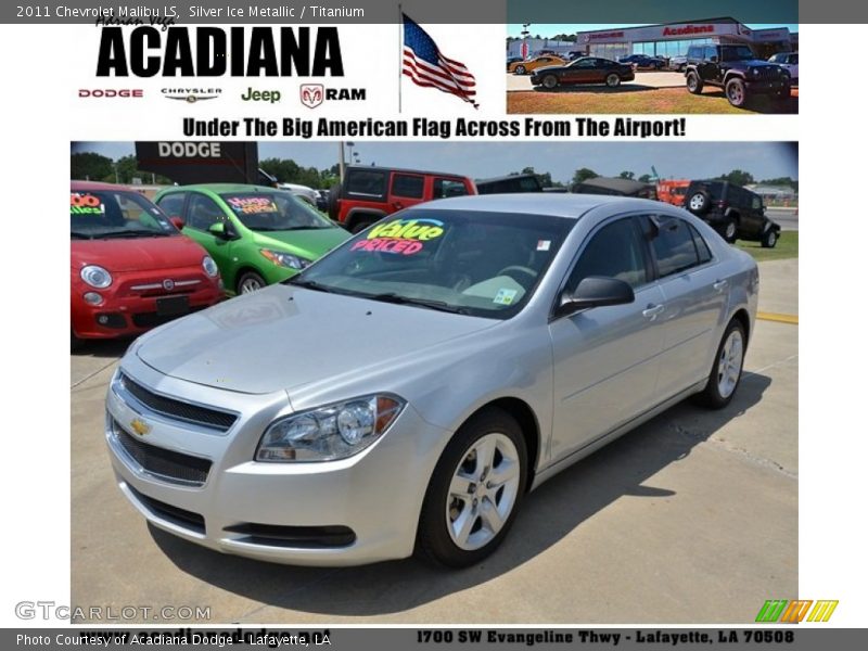 Silver Ice Metallic / Titanium 2011 Chevrolet Malibu LS
